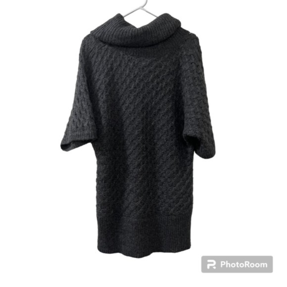 Old Navy Womens Gray Mohair Wool Blend Cowl Neck Tunic Knit Sweater Sz Medium - Picture 2 of 11